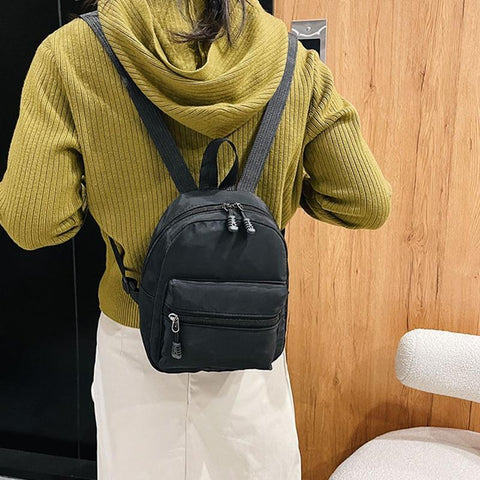 Trend Nylon Female Bag Small School Bags White Rucksack For-BS00095-Veeddydropshipping
