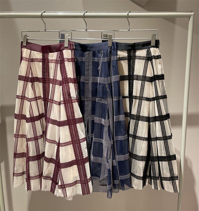 High Waist Slim A-line Long Skirt-WF00507-Veeddydropshipping