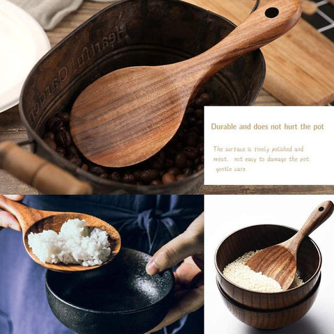 Wood Rice Spoon Rice Paddle Scoop-HA01321-Veeddydropshipping