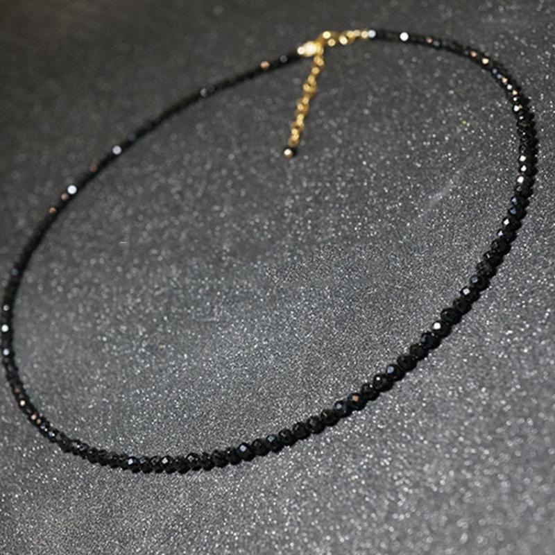 Simple Black Beads Short Necklace Fashion Jewelry Choker -JW01271-Veeddydropshipping
