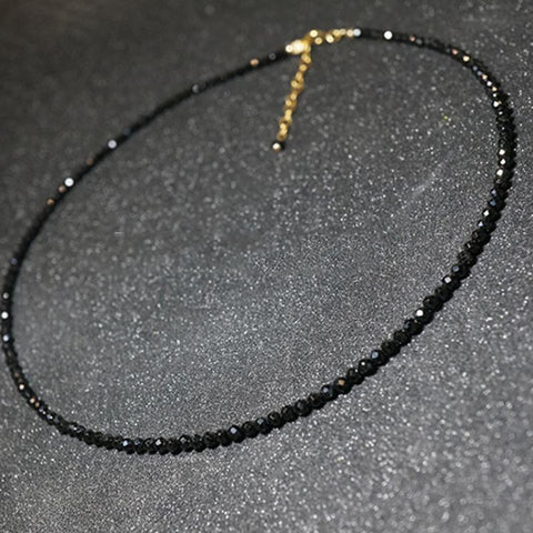 Simple Black Beads Short Necklace Fashion Jewelry Choker -JW01271-Veeddydropshipping