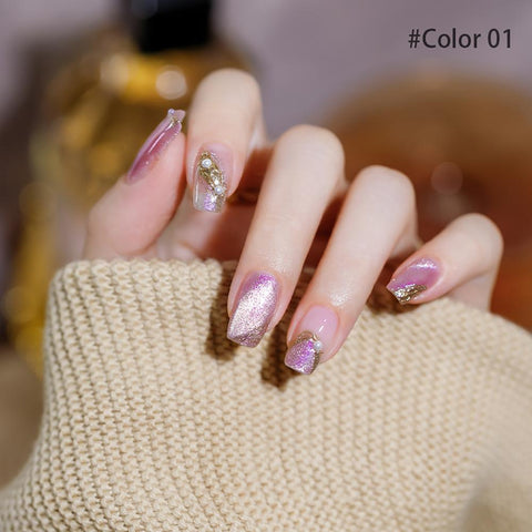 Cat Eye Nail Gel Polish Magnet Hybrid Laser Colorful Nail Art -BH00995-Veeddydropshipping