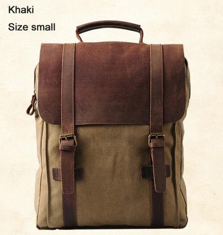military Canvas backpack Men backpack women school-BS00350-Veeddydropshipping