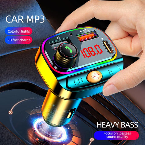 Car Bluetooth 5.0 Charger FM Transmitter Handsfree-PA01175-Veeddydropshipping
