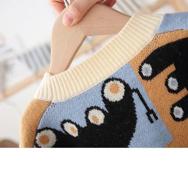 Children Cartoon Cardigan Sweater Boys Clothes Kids-Veeddydropshipping