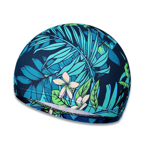 New Printed Men Swimming Cap Women Long Hair Swim Pool Hat Sports Adults -OS00032-Veeddydropshipping