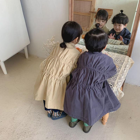 Children Mid-Length Coats Kids Outerwears Boys Girls-Veeddydropshipping