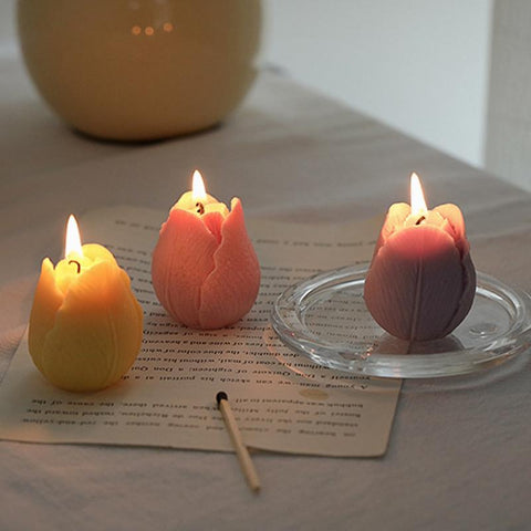 Tulip Candle Aroma Decoration Wedding-HA00369-Veeddydropshipping