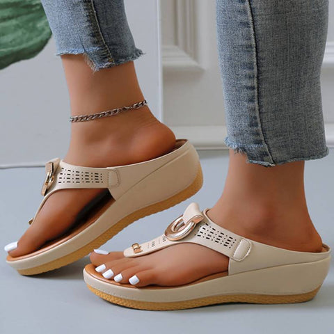 Wedge Platform Sandals Outdoor Casual Open-Toed Shoes-BS01143-Veeddydropshipping