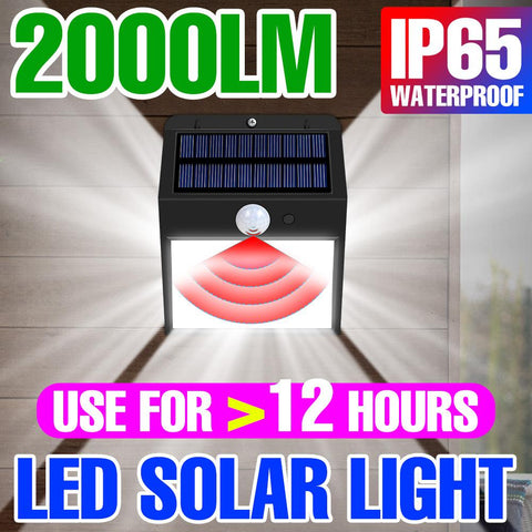 LED Solar Wall Light IP65 Waterproof Floodlight Outdoor Spotlight PIR-TI00875-Veeddydropshipping