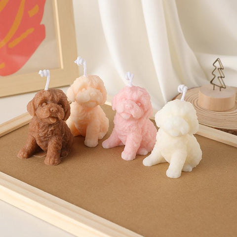 Cute animals Teddy puppy scented candles-HA00383-Veeddydropshipping