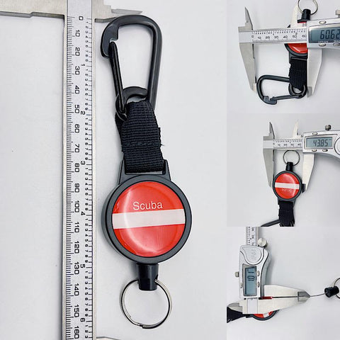 TEC Dive Safety Tool Scuba Diving Anti-lost Spring Scalable Black paint -OS00216-Veeddydropshipping