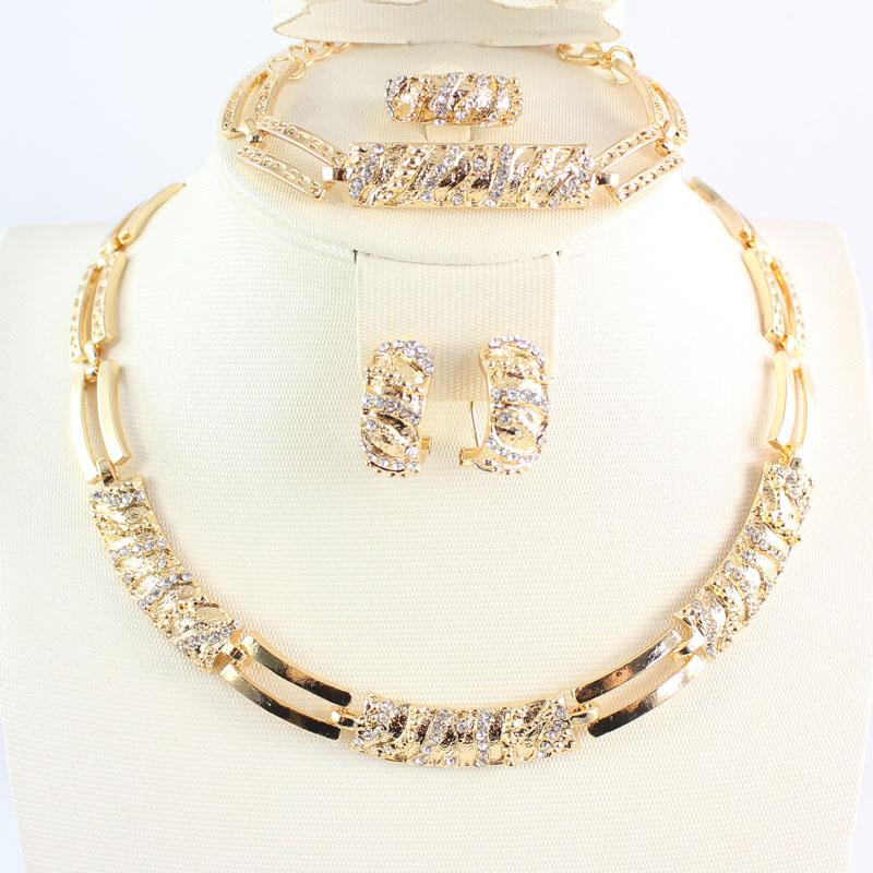 African Beads   Crystal  Bracelet Jewelries Set  -JW00362-Veeddydropshipping