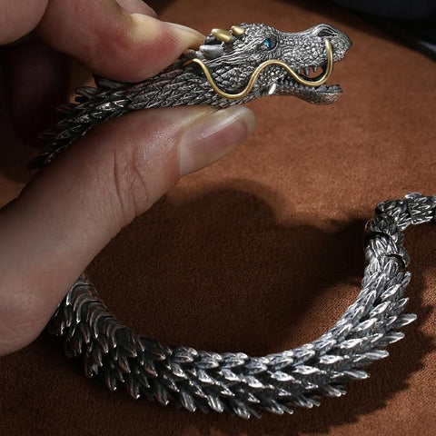 Trendy Personality Domineering Collection-level Smart Dragon Bracelet -JW00260-Veeddydropshipping