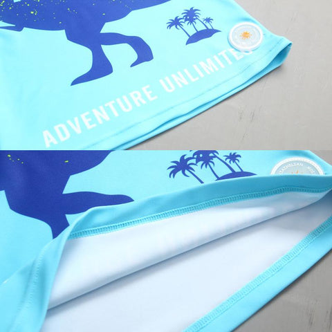 Cool Children&#39;s Swimsuit Boys Dinosaur Long-sleeved Sunscreen Quick-drying -OS00220-Veeddydropshipping