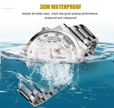 Digital Quartz Men Business Wristwatches White -JW00749-Veeddydropshipping