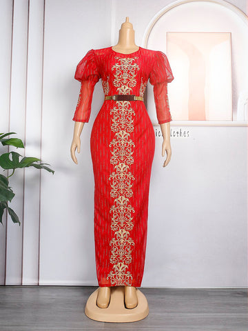 African Women Plus Size Evening Dresses-Veeddydropshipping