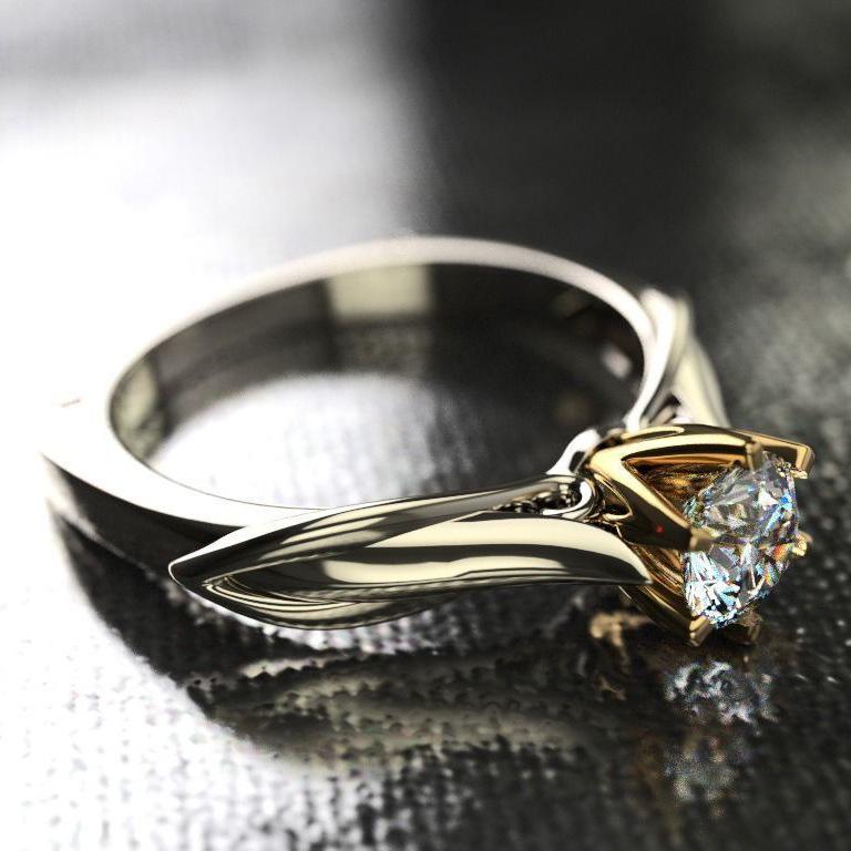 18K Gold Ring for Women  Diamond Jewelry -JW00013-Veeddydropshipping