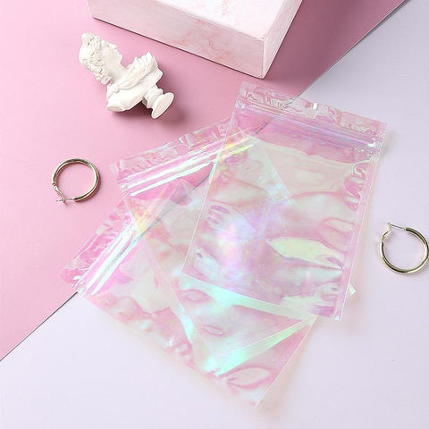 Opp Bags Pink Aluminum Foil Pouch Resealable Bag -JW01688-Veeddydropshipping