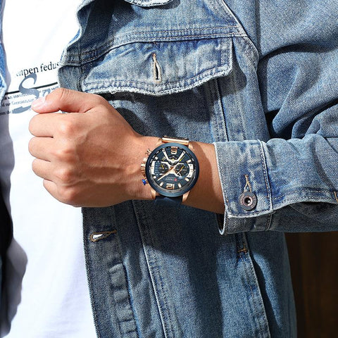 Sport Watches for MenLuxury Military Leather Wrist Watch Man-JW00691-Veeddydropshipping