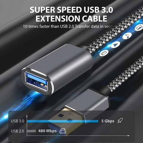 USB 3.0 extension cable, AM to AF, suitable for smart notebook TV Xbox a SSD USB 3.0 extension-CE00222-Veeddydropshipping
