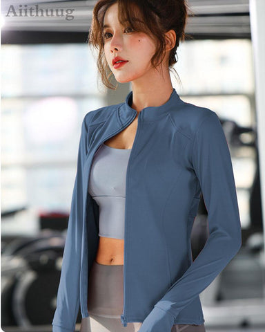 Women  Long Sleeves Sports Running Shirt Breathable Gym Workout -OS00904-Veeddydropshipping