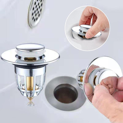 Copper Pop-Up Bounce Core Basin Drain-HA01049-Veeddydropshipping
