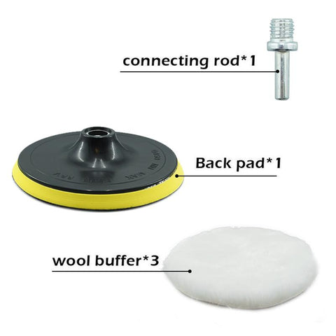 5/6PCS 3/4/5/6/7 inch Polishing Kit Polishing Pad Car Waxing Sponge-AM00403-Veeddydropshipping