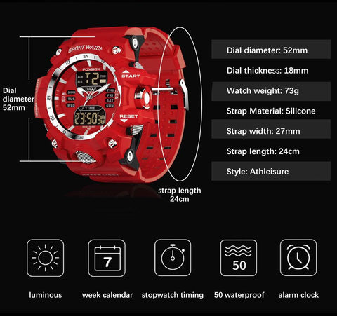 Watches for Men Luxury Sport Alarm Waterproof Quartz Watch-JW00669-Veeddydropshipping
