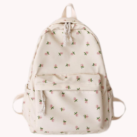 Backpack Women Travel Flower School Bag Preppy Bookbag-BS00023-Veeddydropshipping