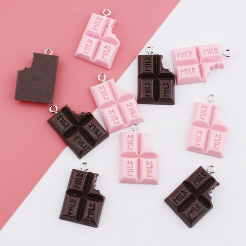 Chocolate Milk Resin Charms Pendants for DIY Jewelry Making Earring -JW01637-Veeddydropshipping