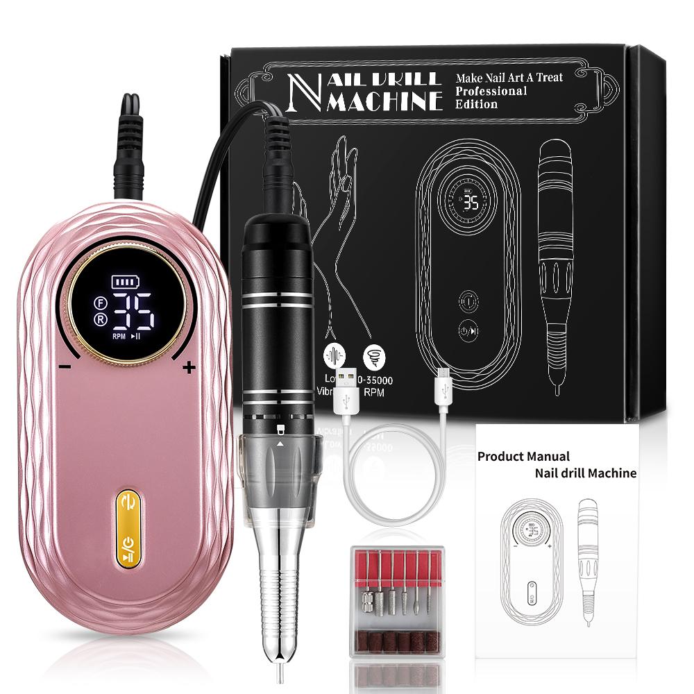Nail Drill Manicure Set Electric Machine Rechargeable Salon -BH01027-Veeddydropshipping