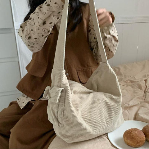 Fashion Solid Color Shoulder Bag with Side Pocket Girl Autumn-BS00416-Veeddydropshipping
