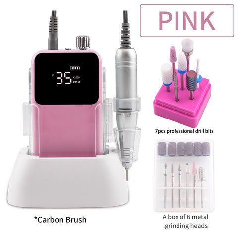 Rechargeable Desktop Base Manicure Electric Machine Nail File -BH01023-Veeddydropshipping