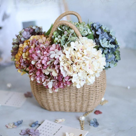 Artificial Flowers Silk Hydrangea Vase Home Decoration-HA00735-Veeddydropshipping