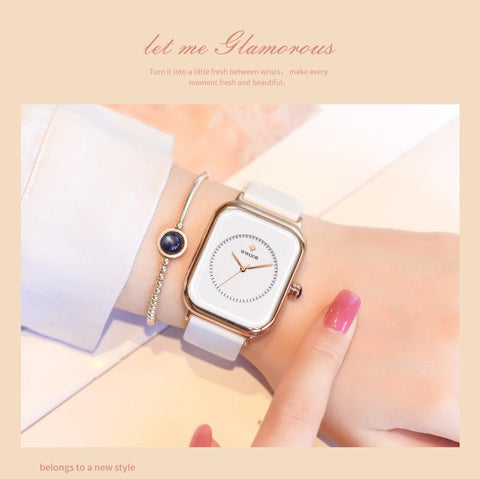 Luxury Fashion Square Quartz Wristwatch Waterproof -JW00952-Veeddydropshipping