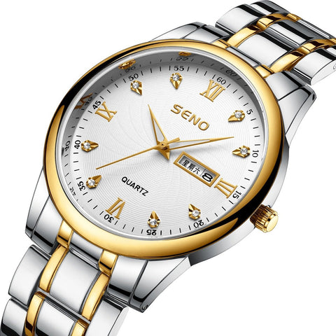 Business Waterproof Dual Calendar Quartz Watch-JW00767-Veeddydropshipping