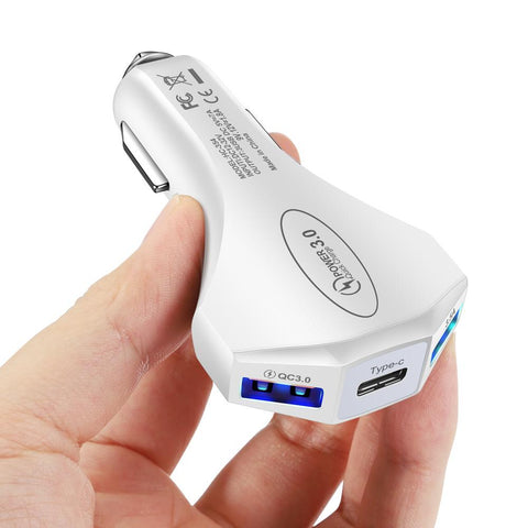 3 Ports USB Car Charger Quick Charge 3.0-PA01153-Veeddydropshipping