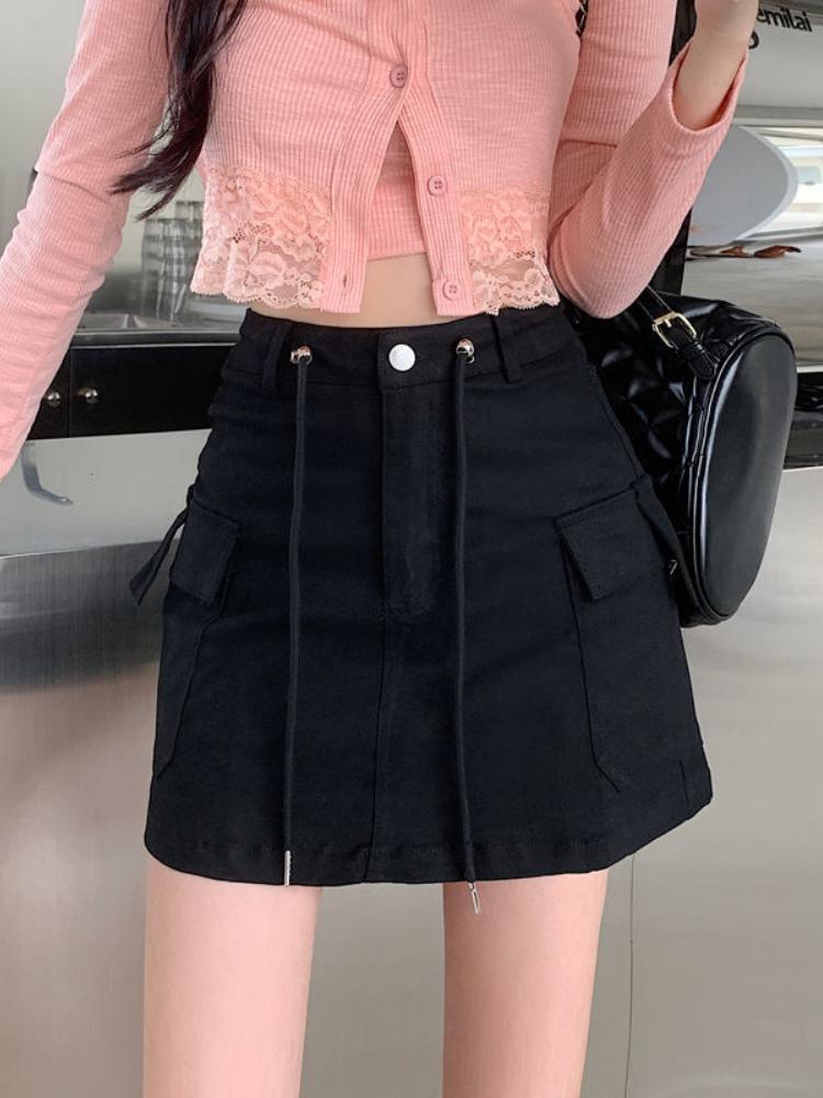 Denim Mini Cargo Skirts Women-Veeddydropshipping
