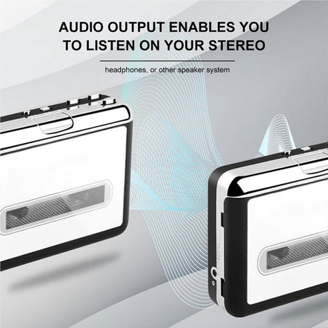 Handheld USB Cassette Capture Tape Professional MP3 Player Rechargable -CE00914-Veeddydropshipping
