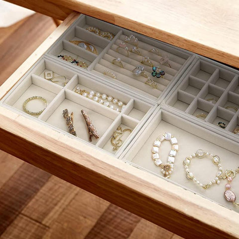 Jewelry Display Boxes Design Rings Earrings Storage Holder -JW01706-Veeddydropshipping