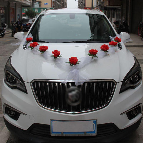 Rose Artificial Flower for Wedding Car Decoration-HA00711-Veeddydropshipping