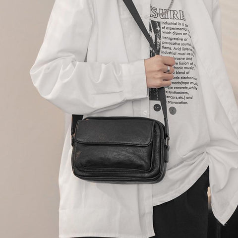 Leather Small Crossbody Shoulder Bags Male Purse High Quality-BS00399-Veeddydropshipping