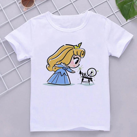 Disney Child Mermaid Princess Kawaii Printed T-shirt Baby Girl Soft-TB00958-Veeddydropshipping