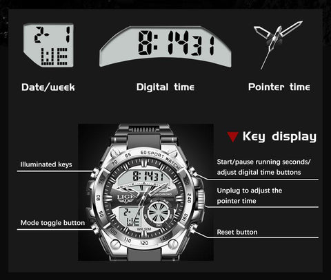 Waterproof Wristwatch  Quartz Clock Sports Watch for Men-JW00830-Veeddydropshipping