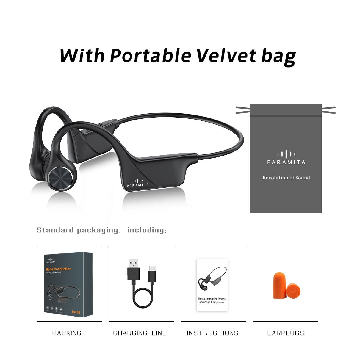 Real Bone Conduction Wireless Waterproof Bluetooth Earphones-Veeddydropshipping