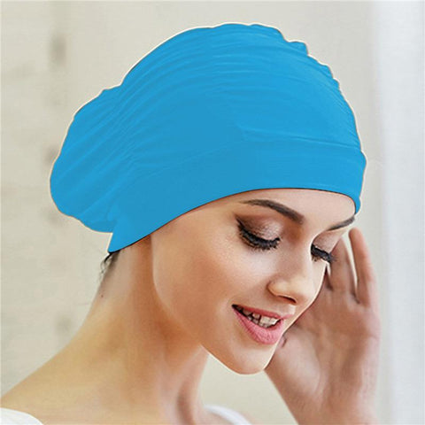 Swimming Hat Women Unisex Girls Long Hair Bathing Cap Swimming Cap Stretch-OS00154-Veeddydropshipping