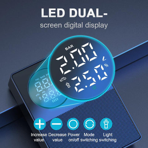 2 In 1 Car Jump Starter Power Bank Portable Air Compressor Inflator-AM00760-Veeddydropshipping