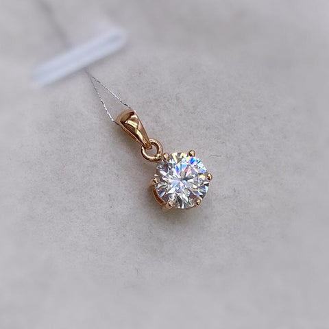 18K White Gold Pendant Moissanite Necklace Diamond -JW00098- Veeddydropshipping