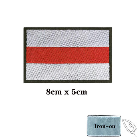 Republic Of Belarus Flag Armband Embroidered Patch Hook-HA00186-Veeddydropshipping
